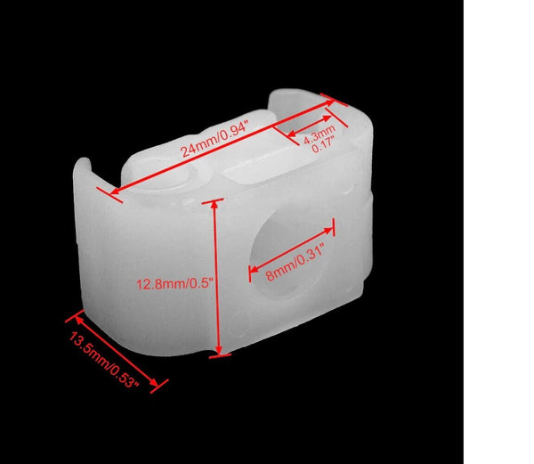 Brake Line Clip - WHITE - Suitable for 5mm (3/16") Brake Pipes