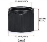 AN Threaded Blanking Plugs - ALLOY Male / Female JIC Flare END CAP Fittings AN6/AN8/AN10