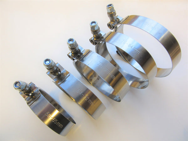 T-Bolt Hose Clamps - Stainless Steel (W2)